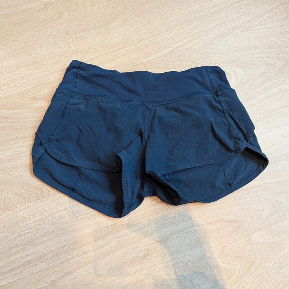 black Lululemon Athletica Speed Up Low-Rise Lined Short RUNNING - Picture 1 of 3